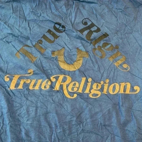 M | True Religion T Shirt | Medium to Dark Blue - Picture 1 of 1